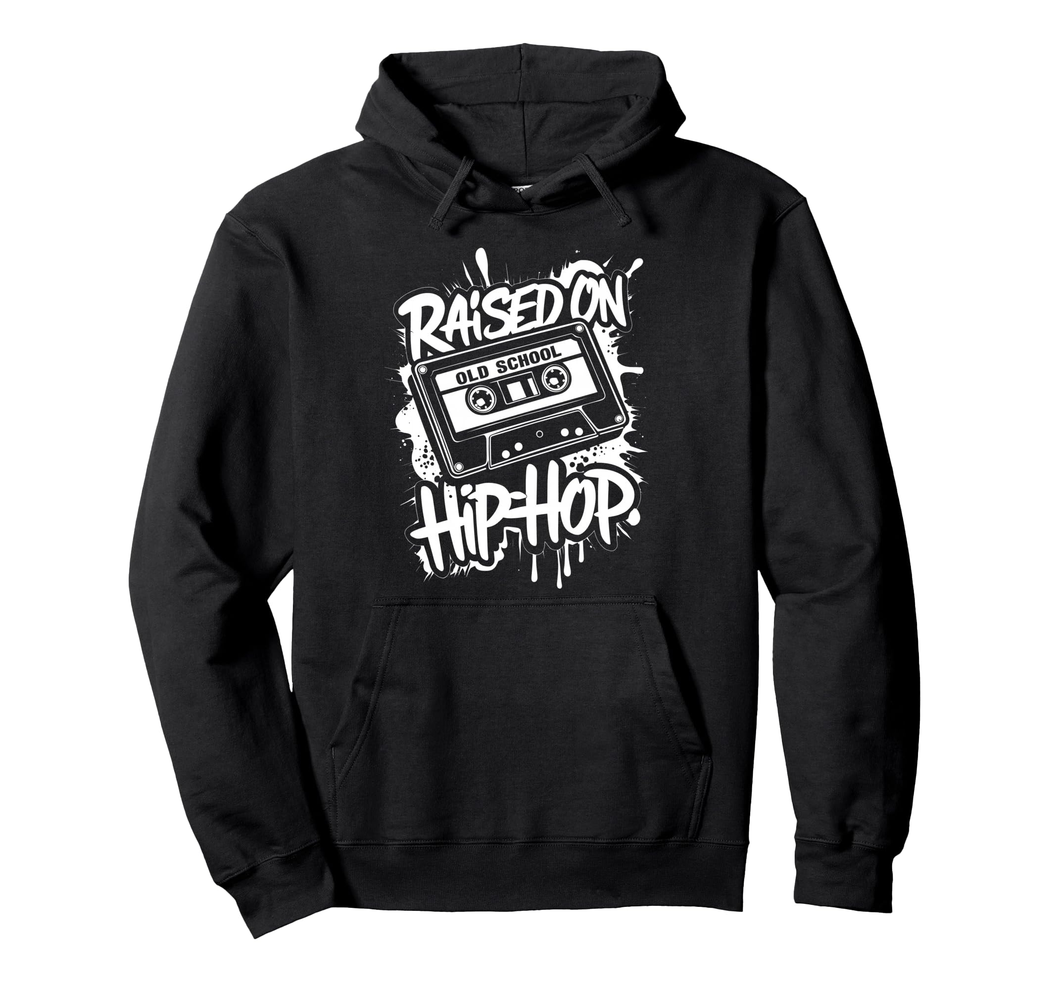 Raised Old School Hip Hop Cassette Dope Hoodie - Unique Graphic Men Women - T-Shirt, Sweatshirt, Hoodie