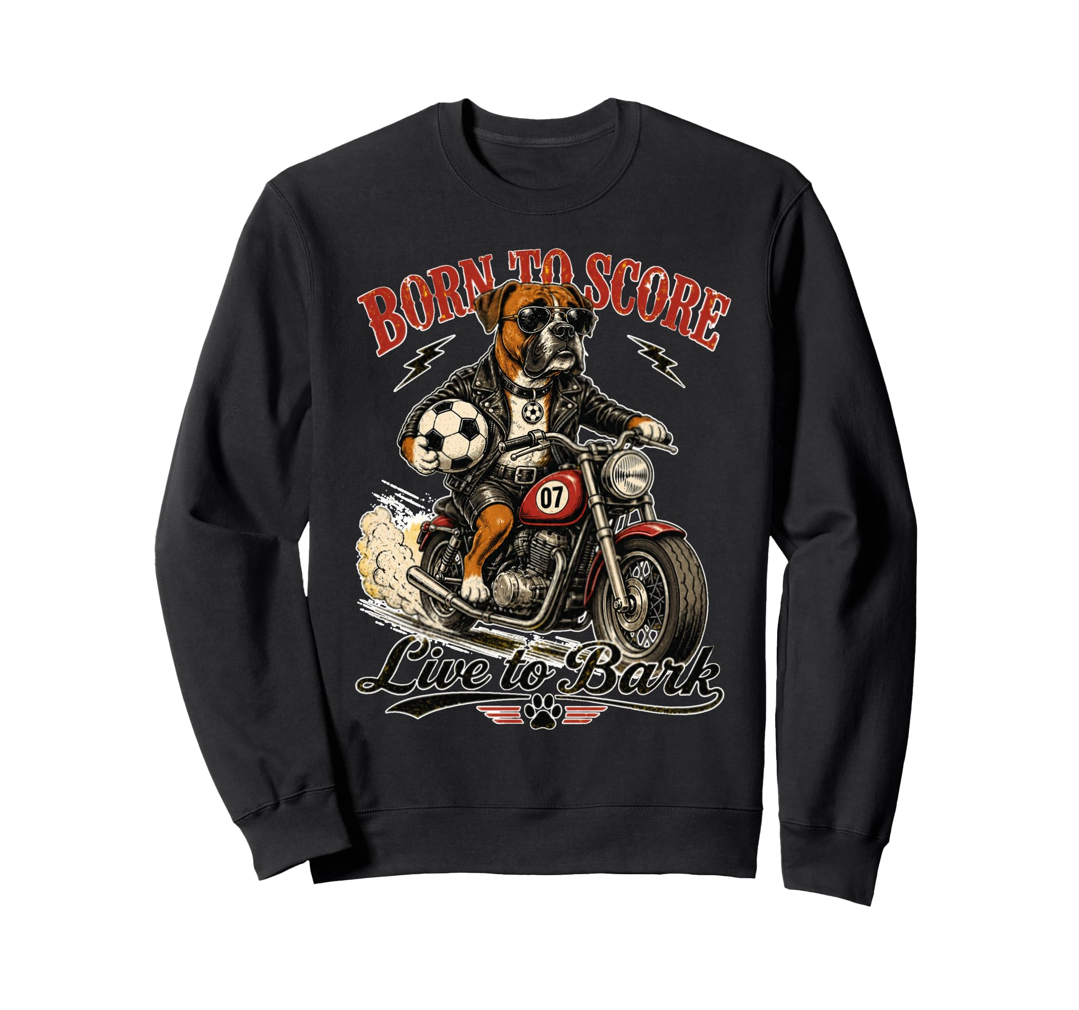 Boxer Motorbike Love Footbal Sweatshirt - Aesthetic Graphic for Adults - T-Shirt, Sweatshirt, Hoodie