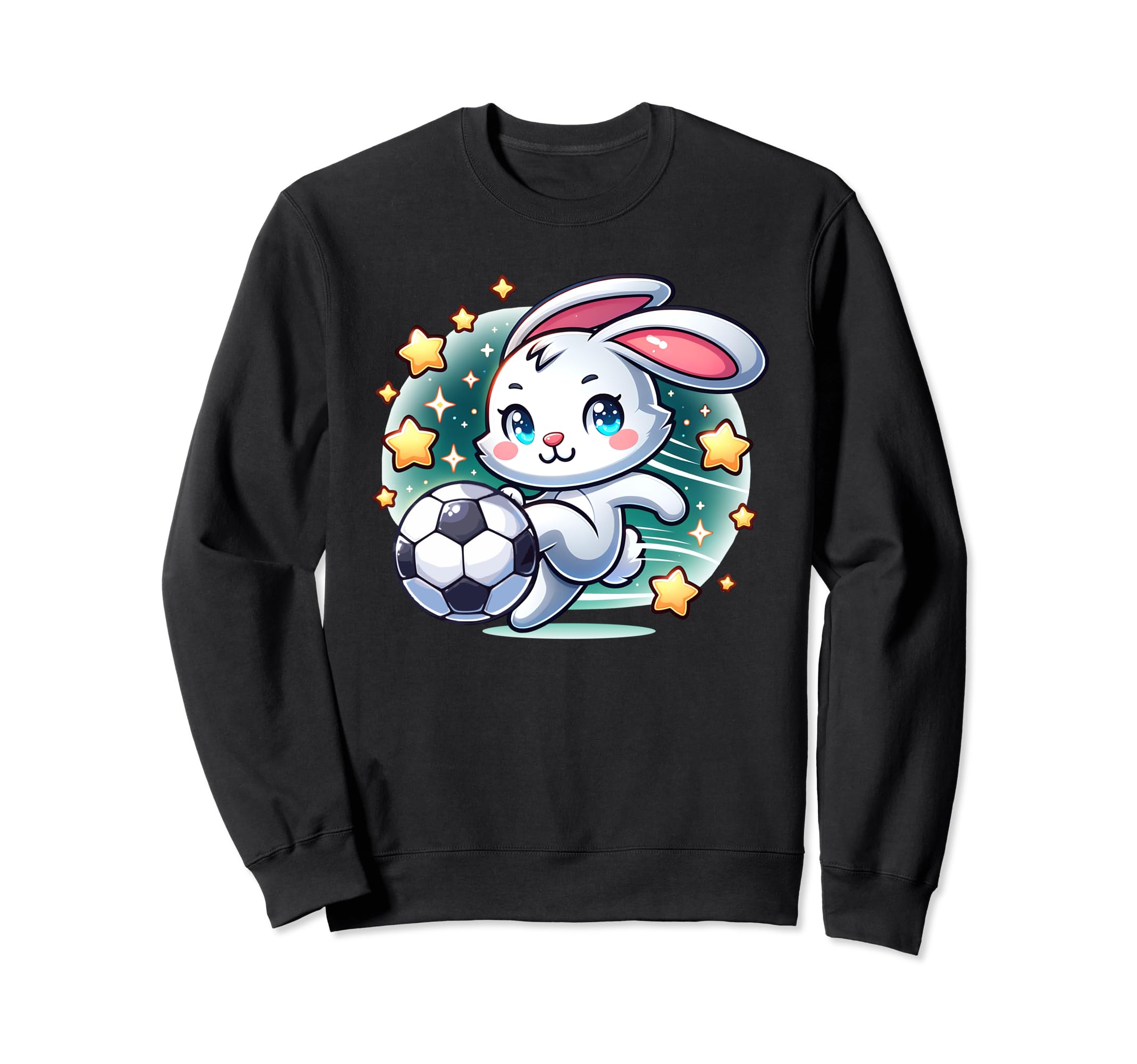 Bunny Rabbit Soccer Player Sweatshirt - Custom Art Print for Adults - T-Shirt, Sweatshirt, Hoodie