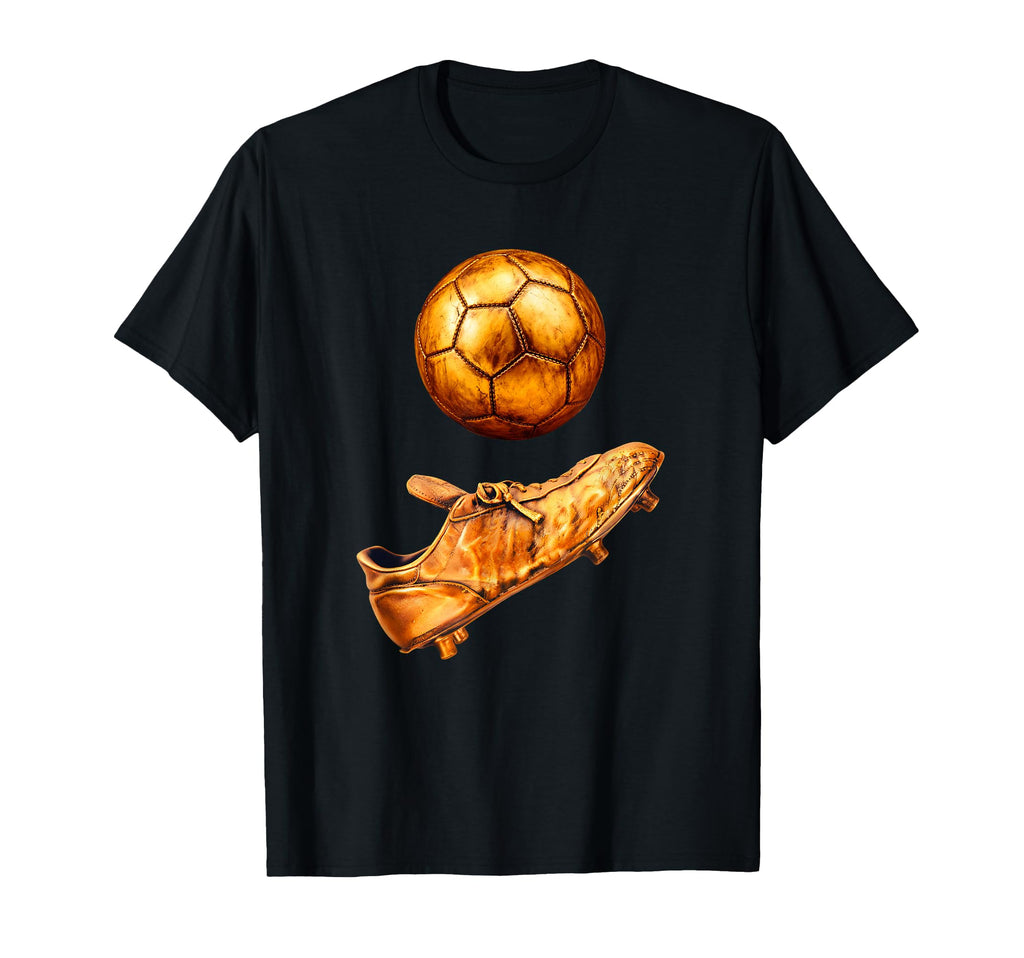 Gold Soccer Ball Cleat T-Shirt - Casual Everyday Wear for Adults - T-Shirt, Sweatshirt, Hoodie