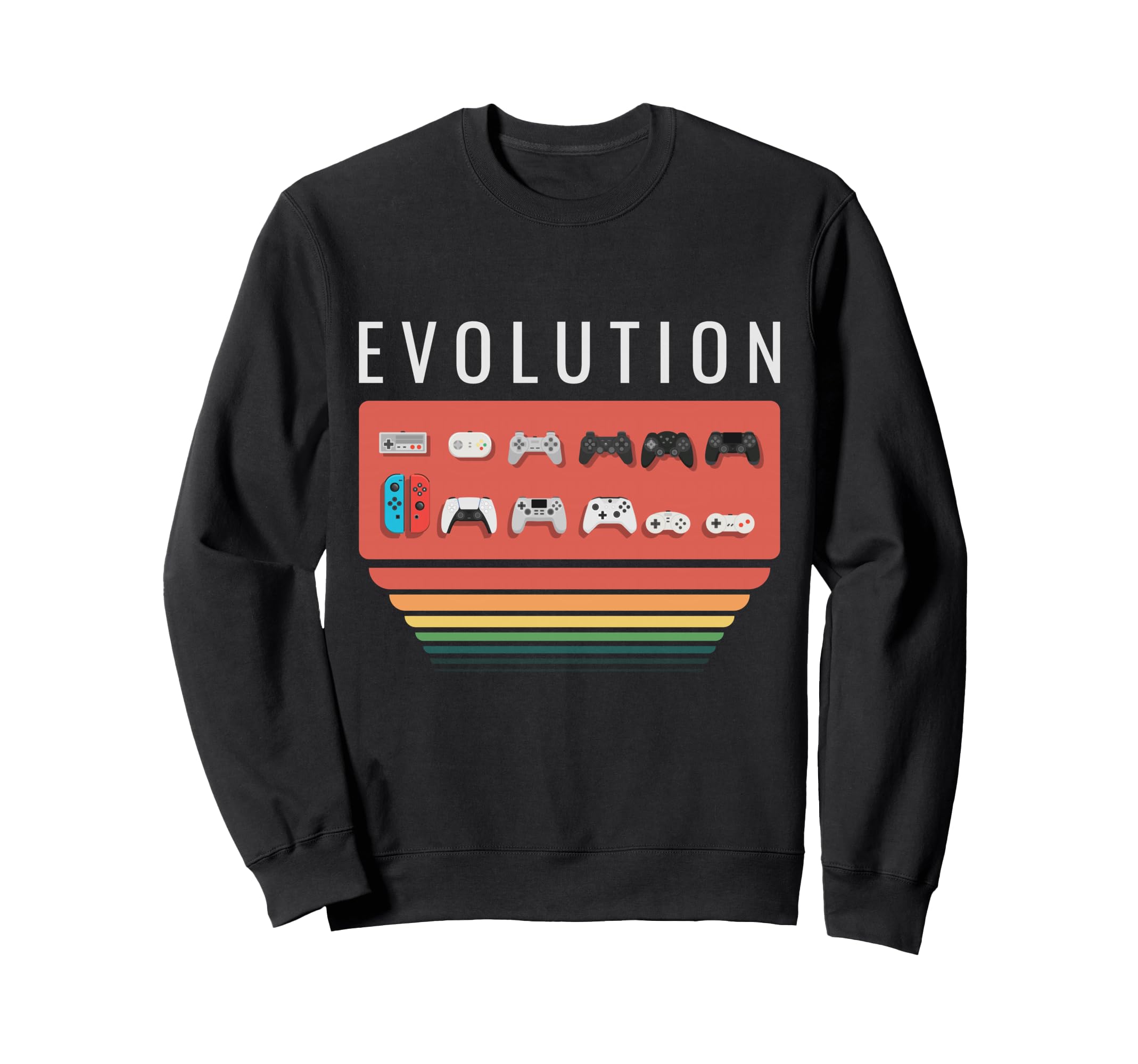 Gaming Controller Evolution 80S 90S Sweatshirt - Streetwear Style Unisex - T-Shirt, Sweatshirt, Hoodie