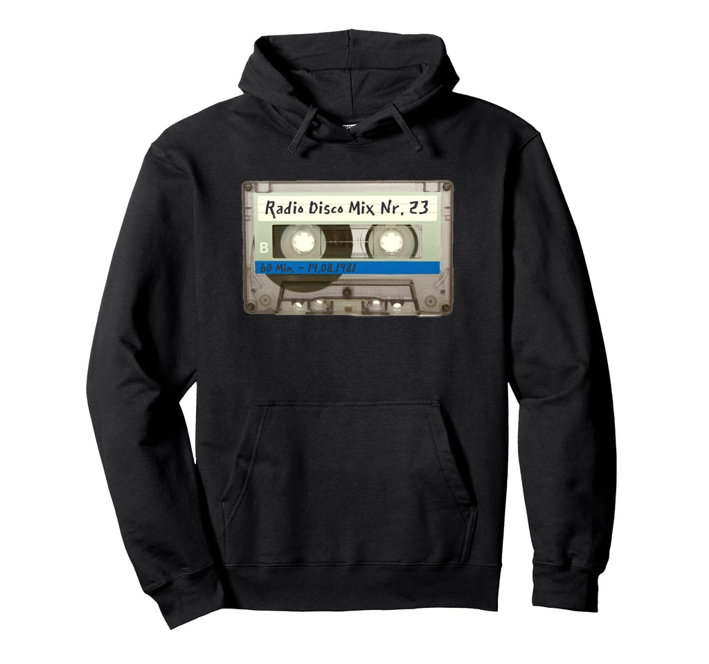 Music Dj Cassette Motif 80S 90S S Xxxl Hoodie - Custom Art Print Men Women - T-Shirt, Sweatshirt, Hoodie