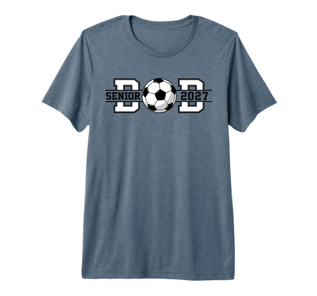 Soccer Senior Dad 2027 Graduate T-Shirt - Casual Everyday Wear for Adults - T-Shirt, Sweatshirt, Hoodie
