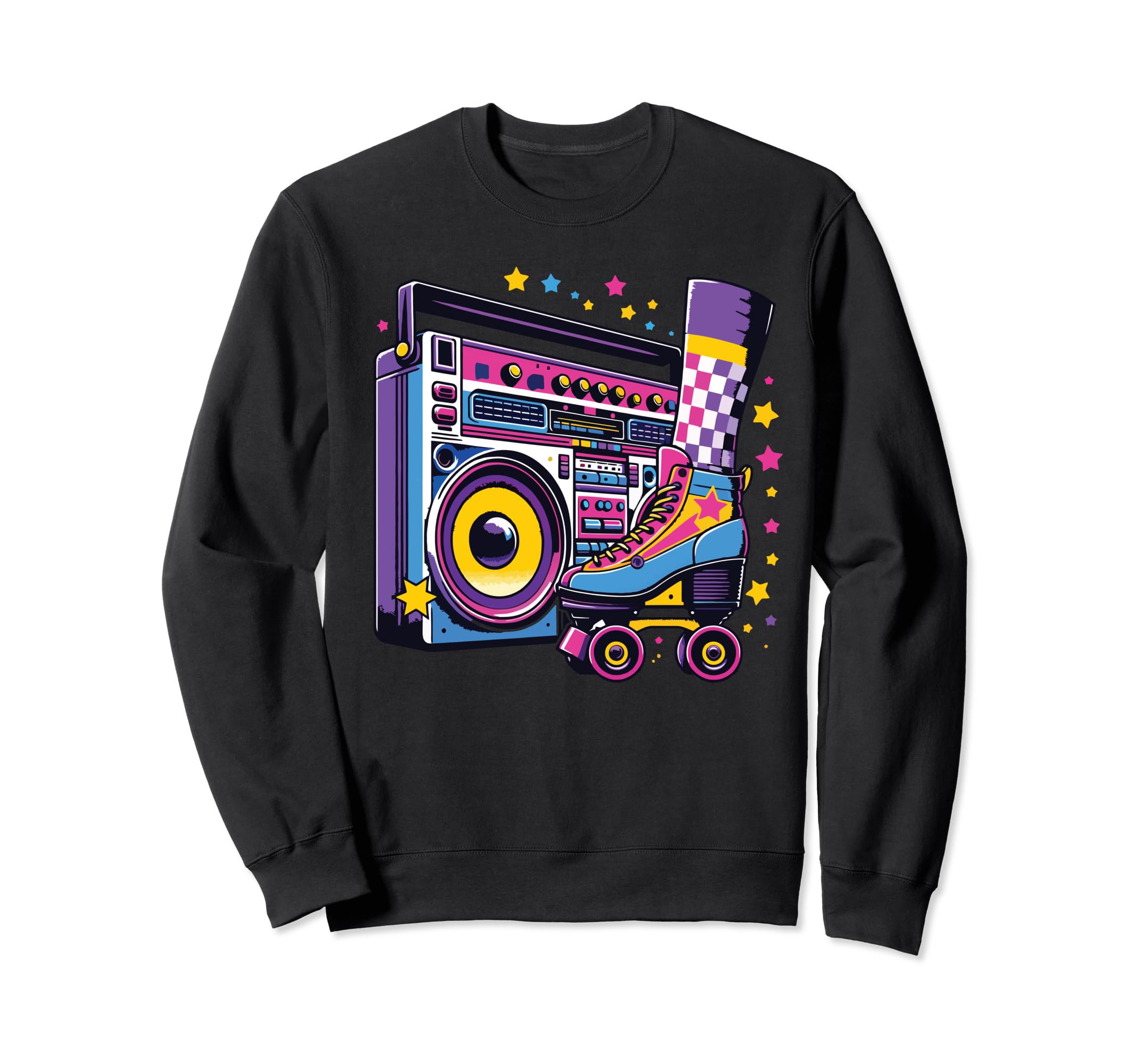 Rollerskates Funny 80S Roller Sweatshirt - Aesthetic Graphic for Adults - T-Shirt, Sweatshirt, Hoodie