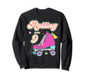 Rolling Into 9 Year Old Roller Sweatshirt - Minimalist Print Men Women - T-Shirt, Sweatshirt, Hoodie