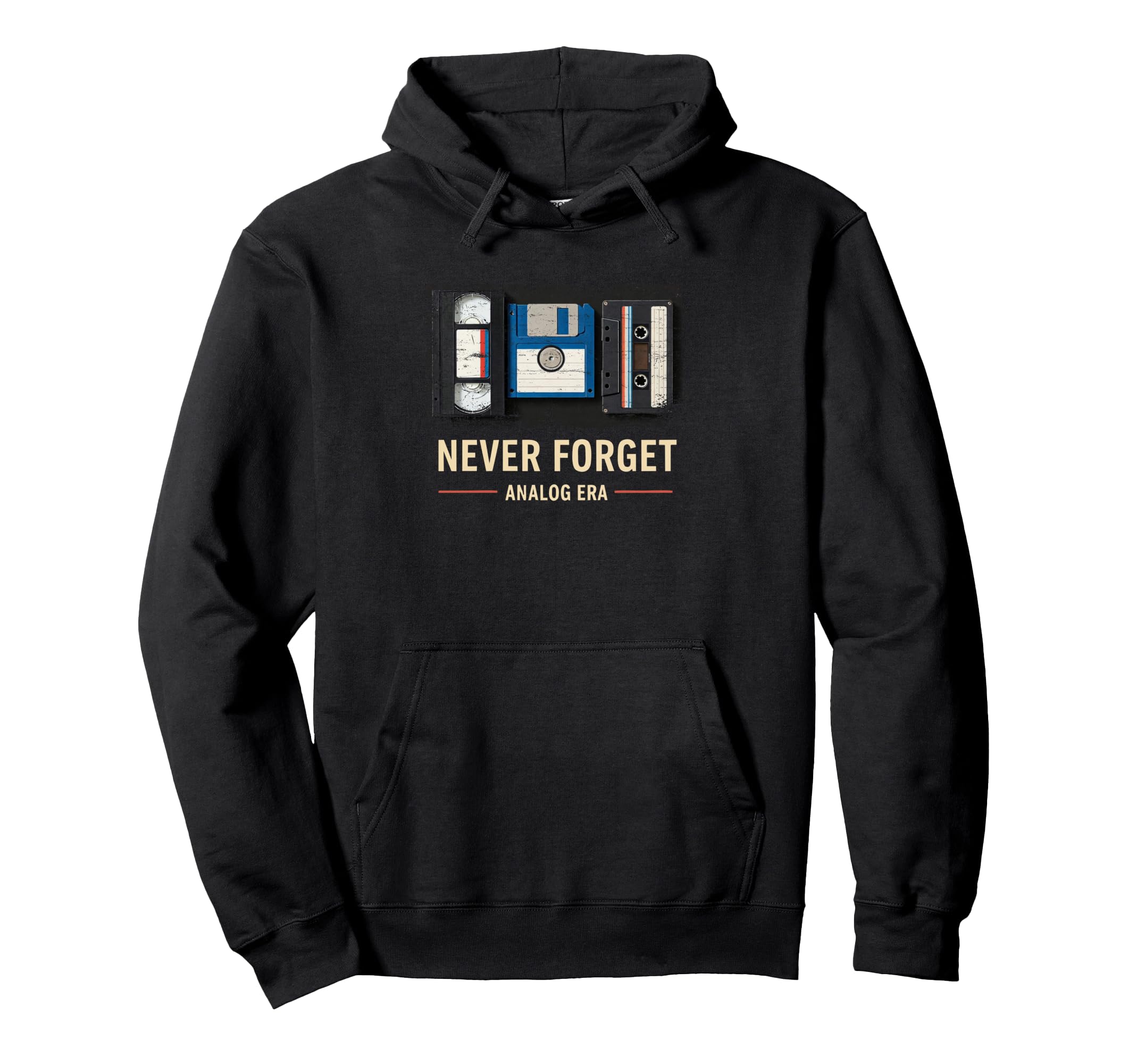 Never Forget Vhs Cassette Floppy 80S Hoodie - Streetwear Style Men Women - T-Shirt, Sweatshirt, Hoodie