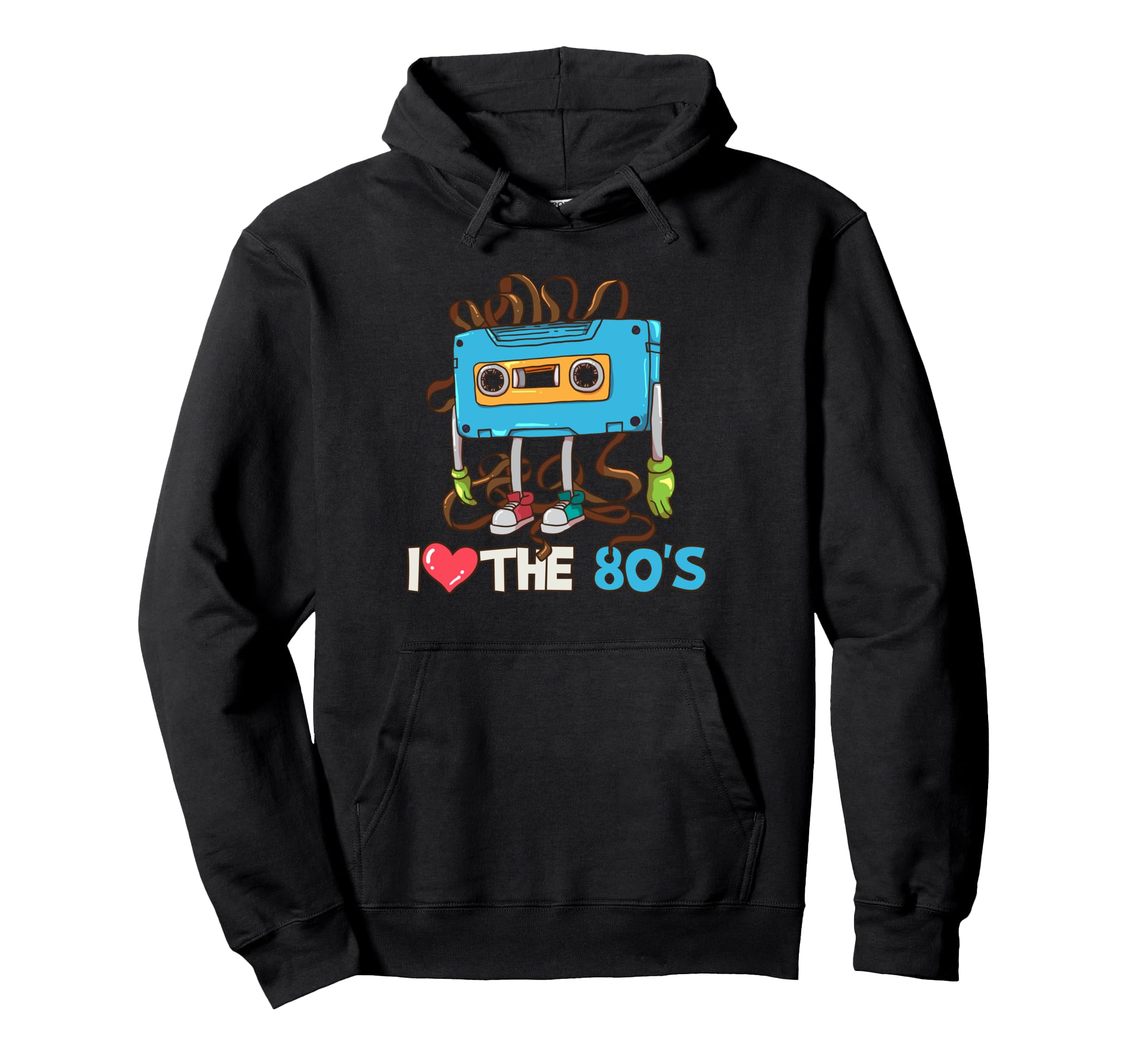 1980 Eighties Music Cassette Tape Hoodie - Casual Everyday Wear for Adults - T-Shirt, Sweatshirt, Hoodie