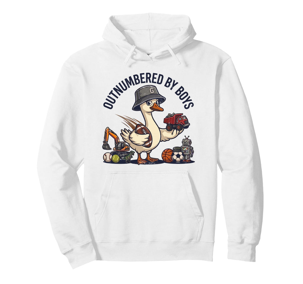 Outnumbered Mom Football Mom Toy Hoodie - Casual Everyday Wear for Adults - T-Shirt, Sweatshirt, Hoodie