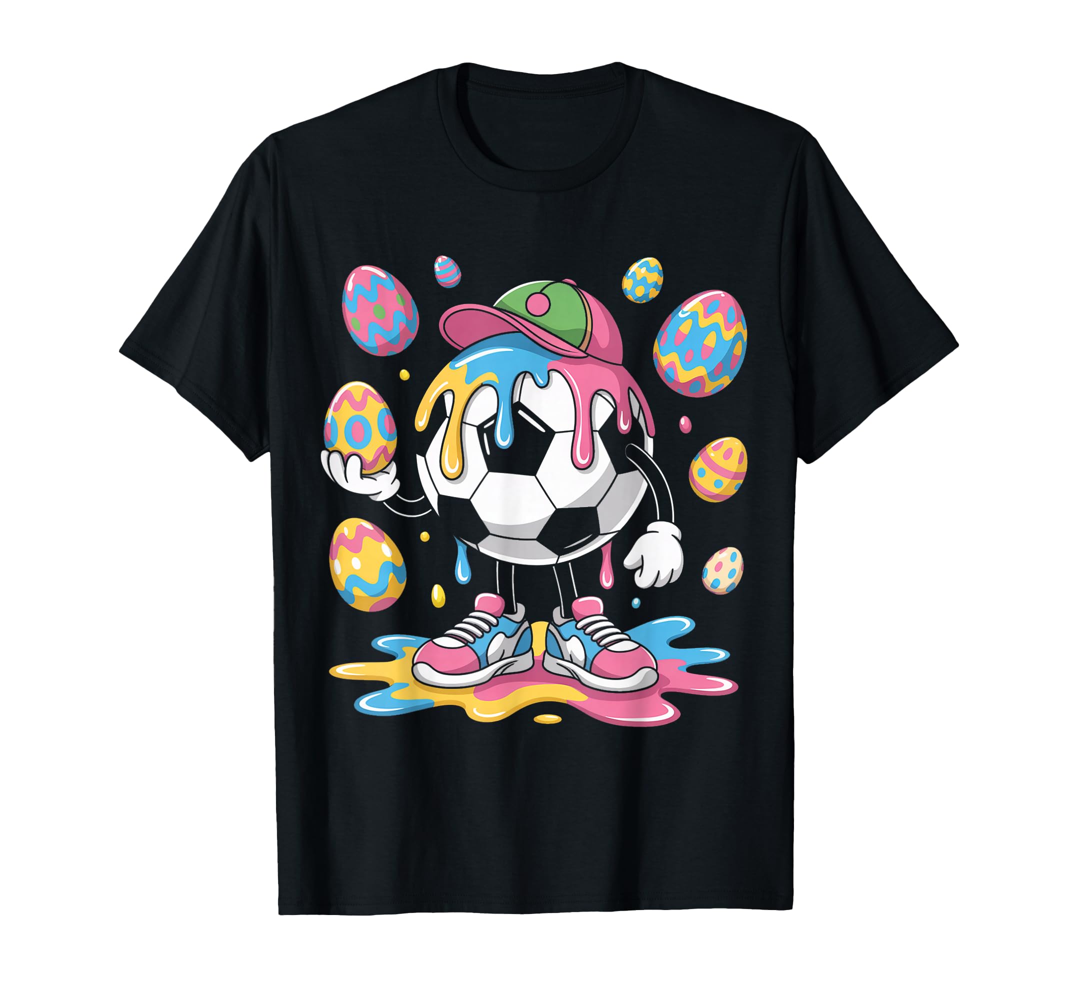 Easter Soccer Ice Cream Drip Funny T-Shirt - Custom Art Print for Adults - T-Shirt, Sweatshirt, Hoodie