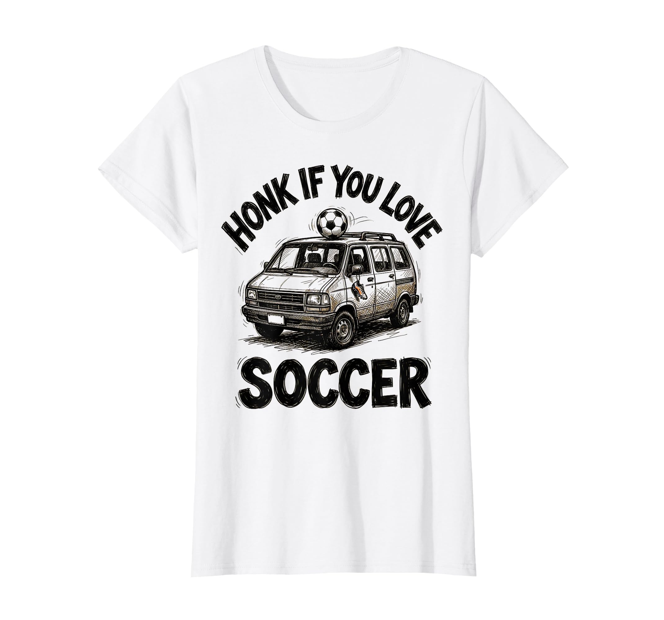 Honk If You Love Soccer Fun Soccer T-Shirt - Aesthetic Graphic for Adults - T-Shirt, Sweatshirt, Hoodie