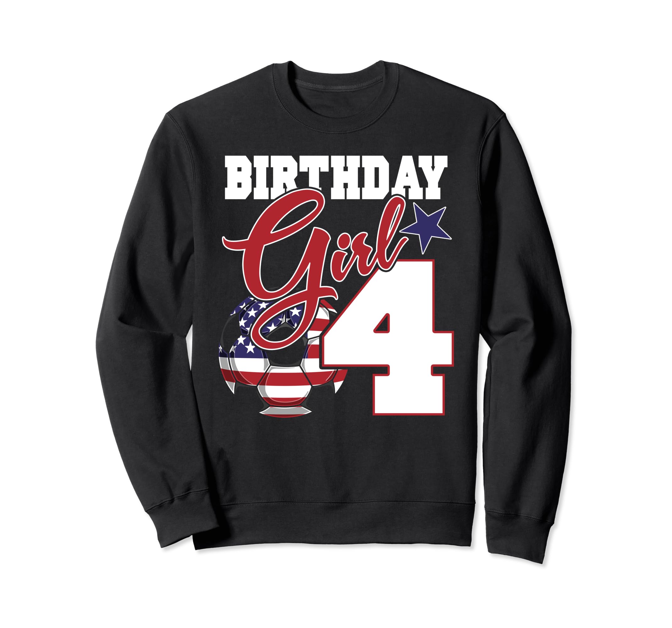 4Th Birthday Party Patriotic American Sweatshirt - Custom Art Print Unisex - T-Shirt, Sweatshirt, Hoodie