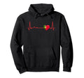 Heartbeat Portugal Flag Soccer Fan Hoodie - Graphic Print Men Women - T-Shirt, Sweatshirt, Hoodie
