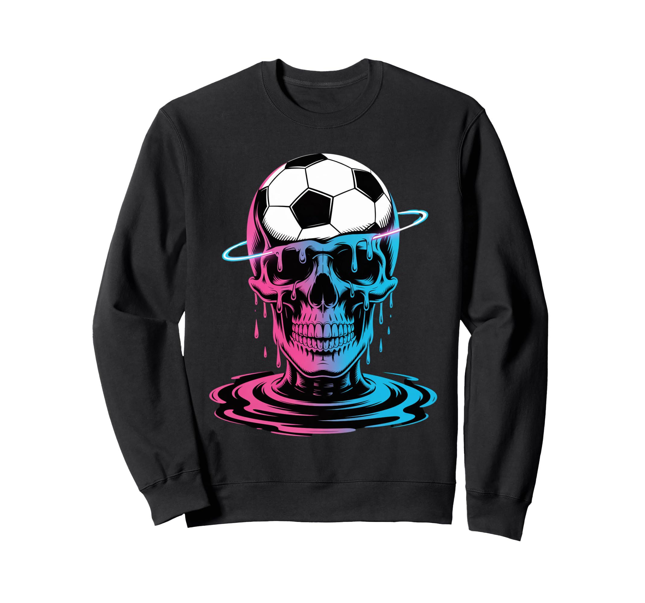 Skeleton Soccer Ice Cream Drip Game Sweatshirt - Custom Art Print Unisex - T-Shirt, Sweatshirt, Hoodie