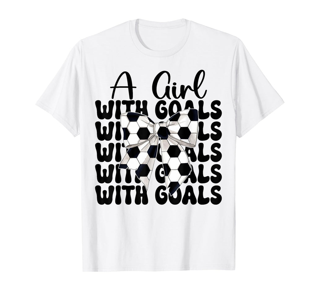 Soccer Coquette Bow Goals T-Shirt - Trendy Graphic for Adults - T-Shirt, Sweatshirt, Hoodie