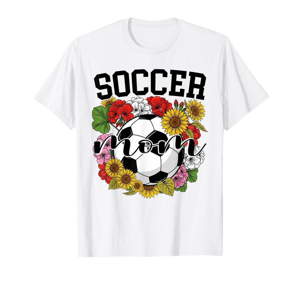 Soccer Mom Flower Mothers Day Soccer T-Shirt - Trendy Graphic Men Women - T-Shirt, Sweatshirt, Hoodie