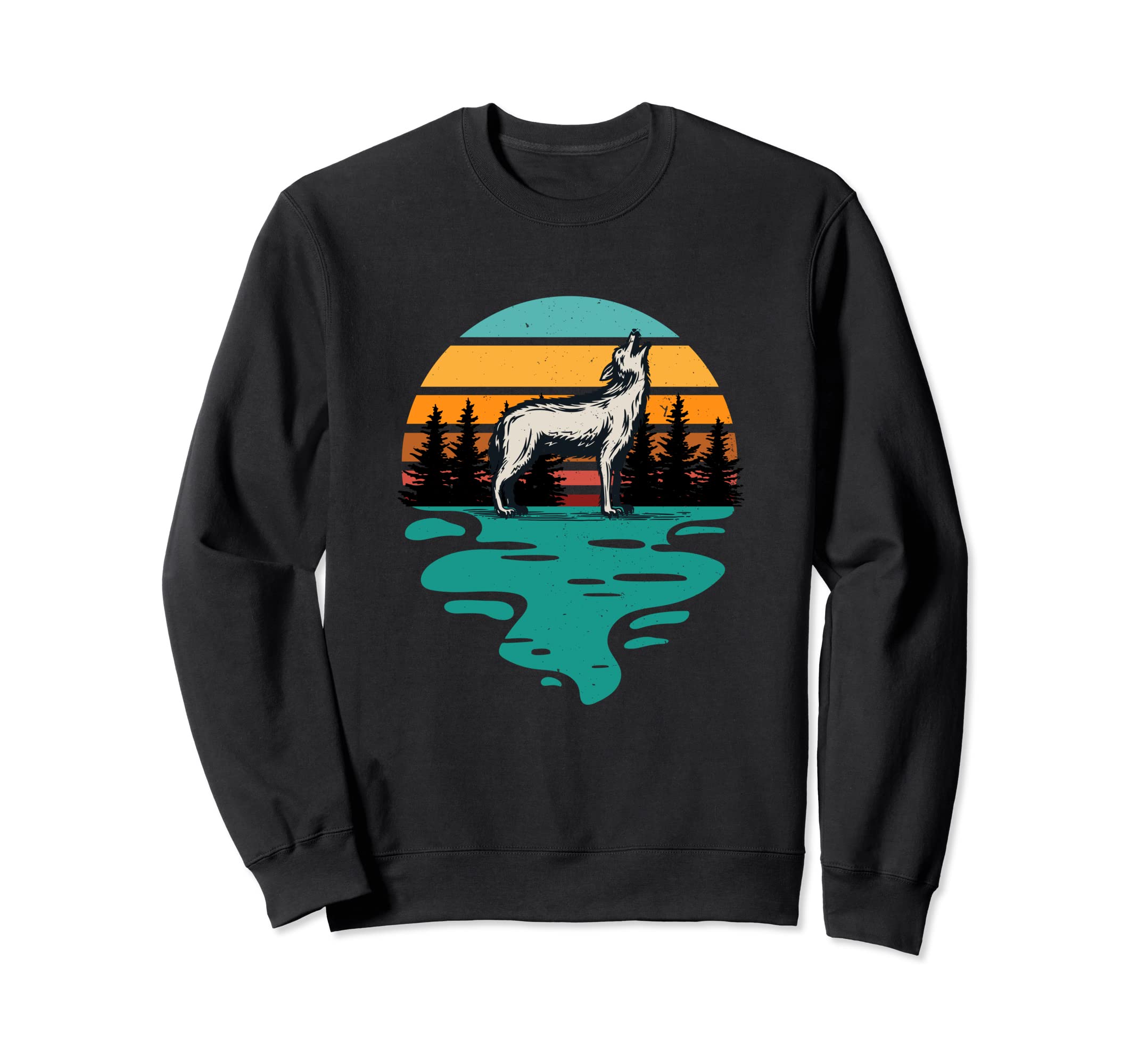 Hiking Wolf Hiker Camping Outdoor Sweatshirt - Novelty Apparel Men Women - T-Shirt, Sweatshirt, Hoodie
