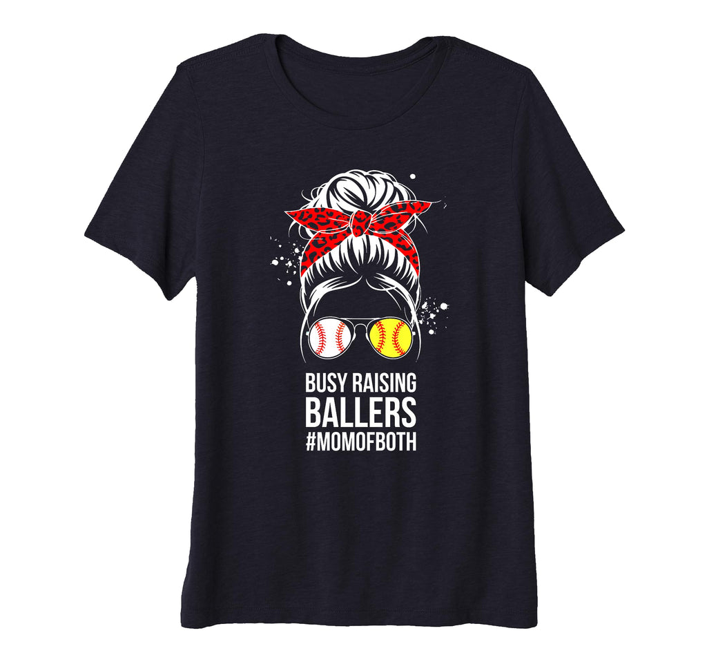 Womens Busy Raising Ballers Softball T-Shirt - Graphic Print Unisex - T-Shirt, Sweatshirt, Hoodie