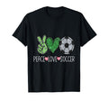 Peace Sign Love Soccer Ball Fan T-Shirt - Novelty Apparel for Adults - T-Shirt, Sweatshirt, Hoodie