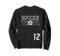 Number 12 Soccer Mom Mothers Day 12 Sweatshirt - Unique Graphic Unisex - T-Shirt, Sweatshirt, Hoodie