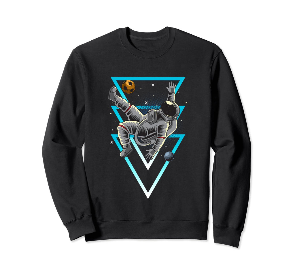 Punk Gamer Astronaut Soccer Space Sweatshirt - Custom Art Print Men Women - T-Shirt, Sweatshirt, Hoodie
