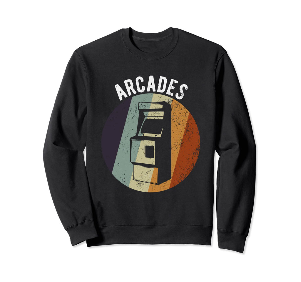 80S Arcade Sweatshirt - Casual Everyday Wear Men Women - T-Shirt, Sweatshirt, Hoodie