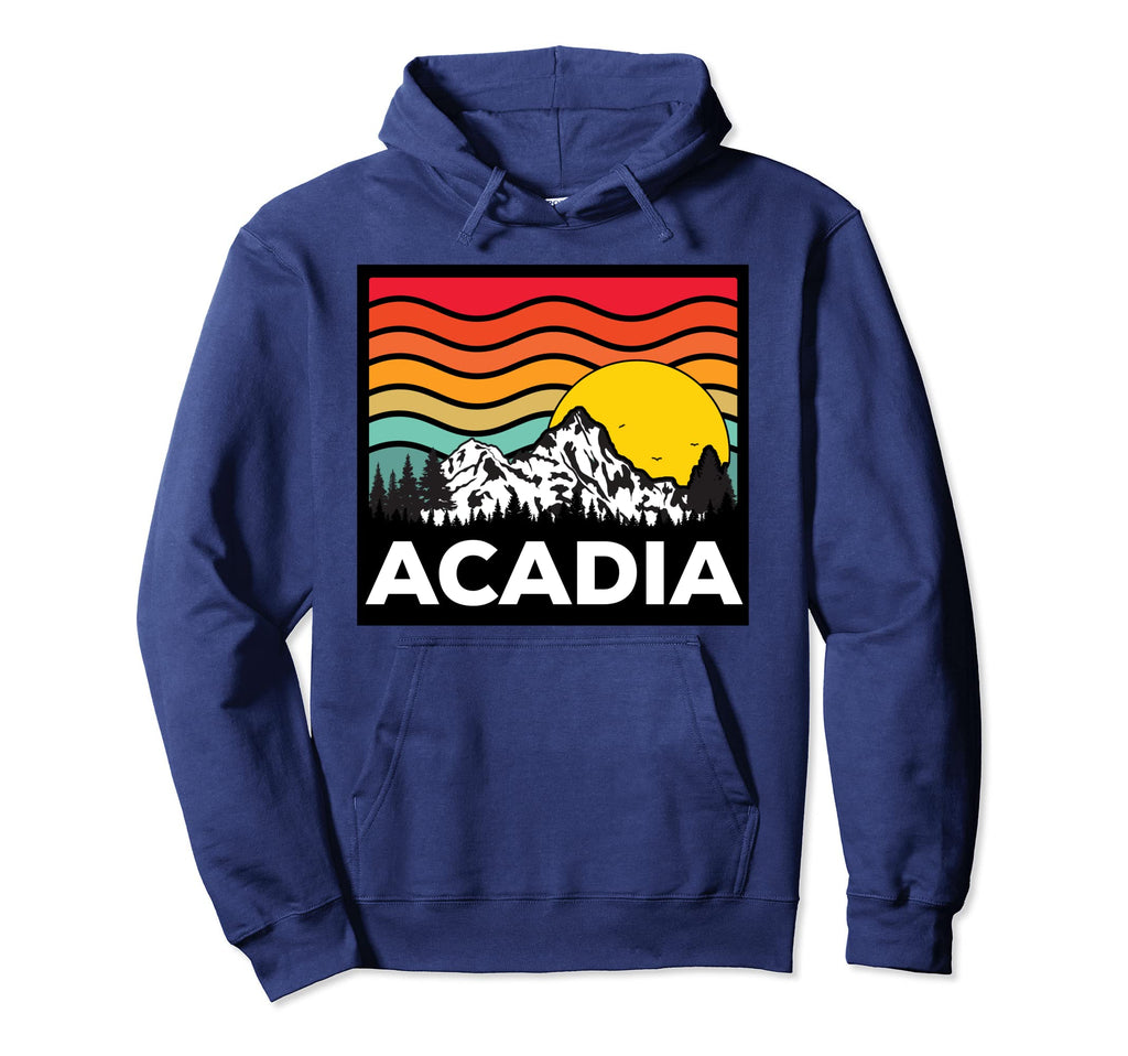 Acadia National Park Sunrise Hiking Camping Hoodie - Unique Graphic Unisex - T-Shirt, Sweatshirt, Hoodie