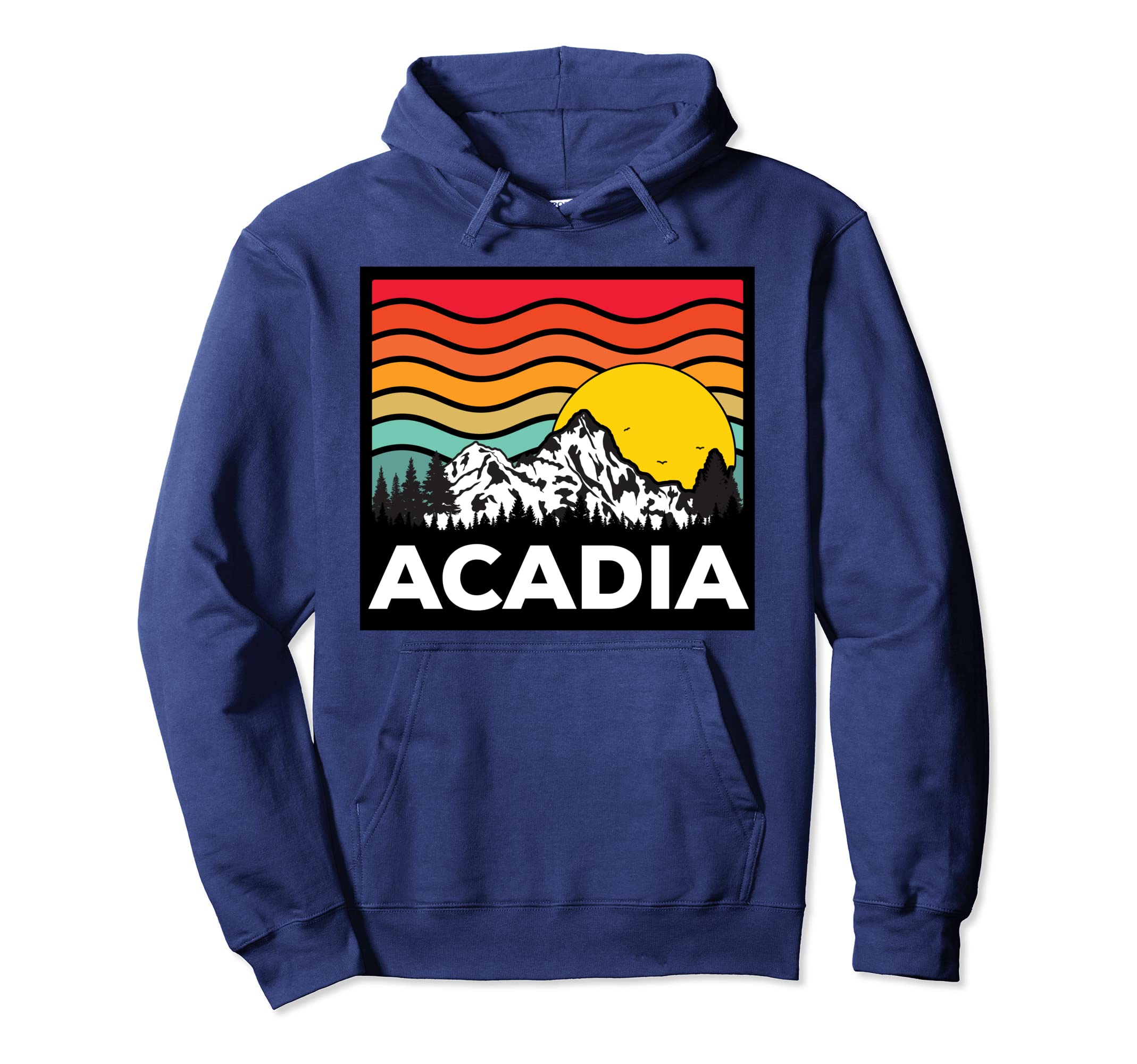 Acadia National Park Sunrise Hiking Camping Hoodie - Unique Graphic Unisex - T-Shirt, Sweatshirt, Hoodie