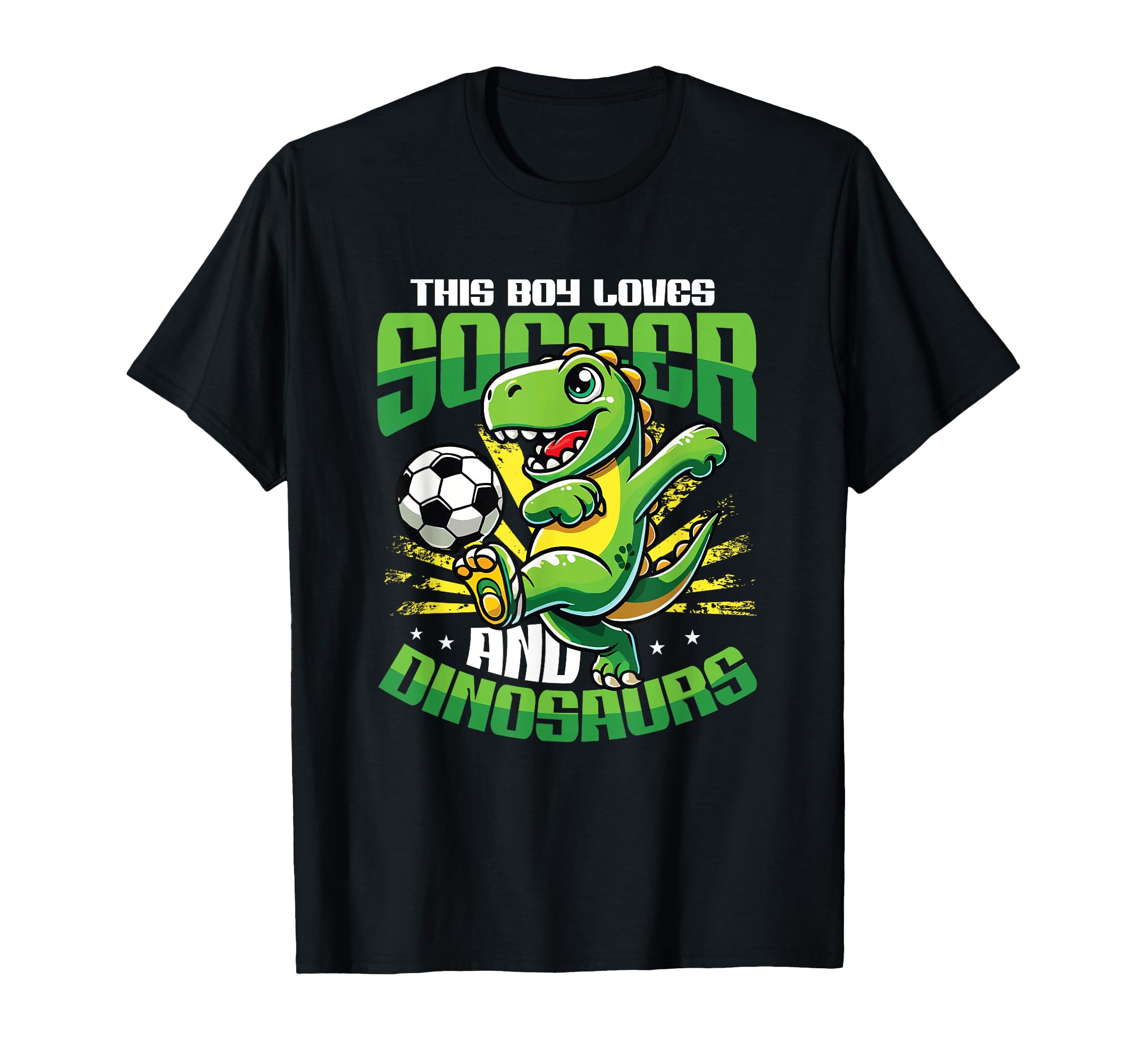 This Loves Soccer And Dinosaurs T-Shirt - Casual Everyday Wear Men Women - T-Shirt, Sweatshirt, Hoodie