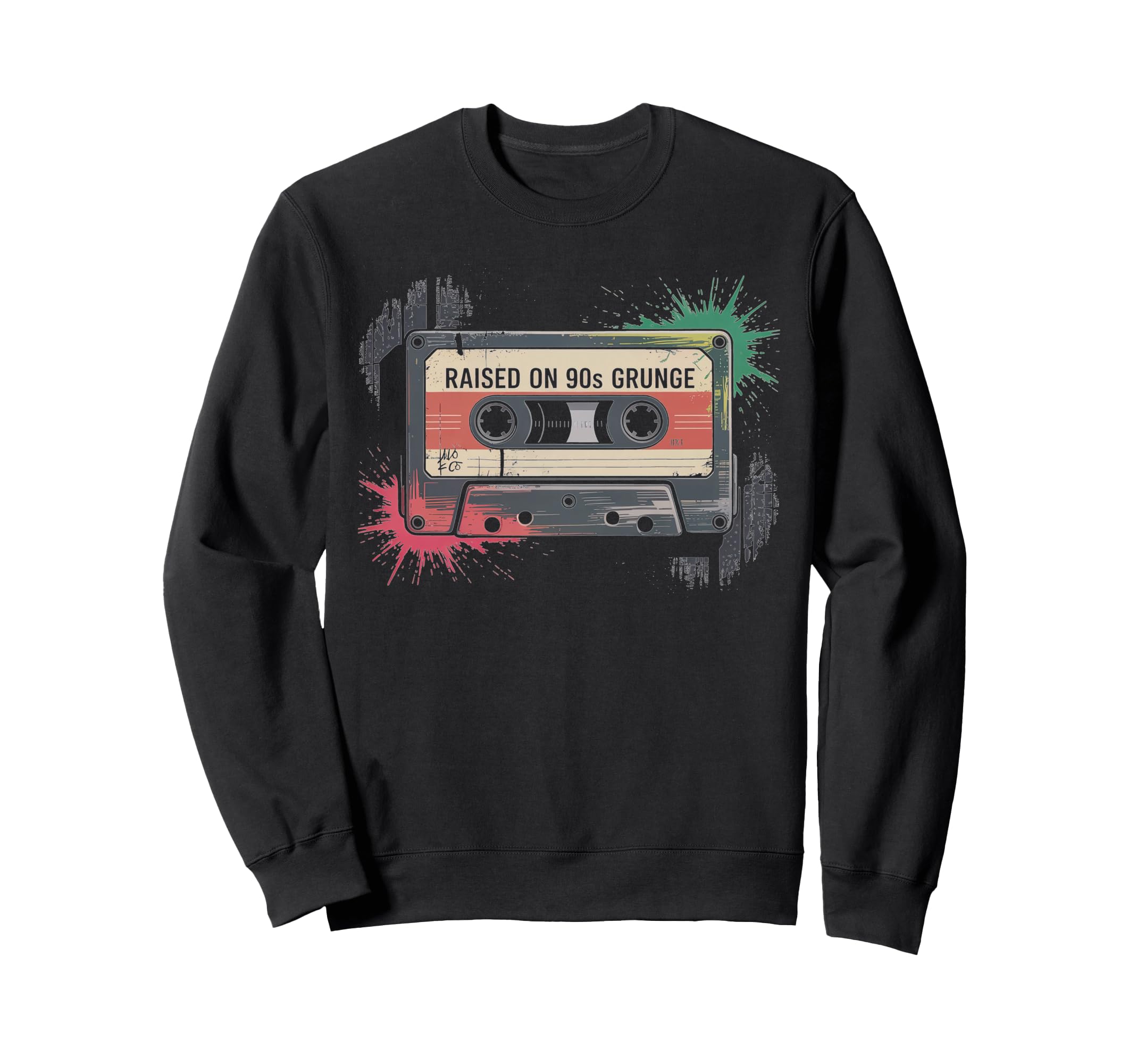 Raised 90S Grunge Music Sweatshirt - Unique Graphic for Adults - T-Shirt, Sweatshirt, Hoodie