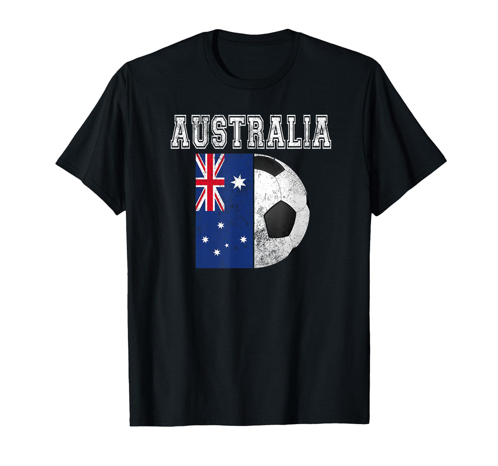 Australia Flag Soccer Futbol Football T-Shirt - Novelty Apparel Unisex - T-Shirt, Sweatshirt, Hoodie