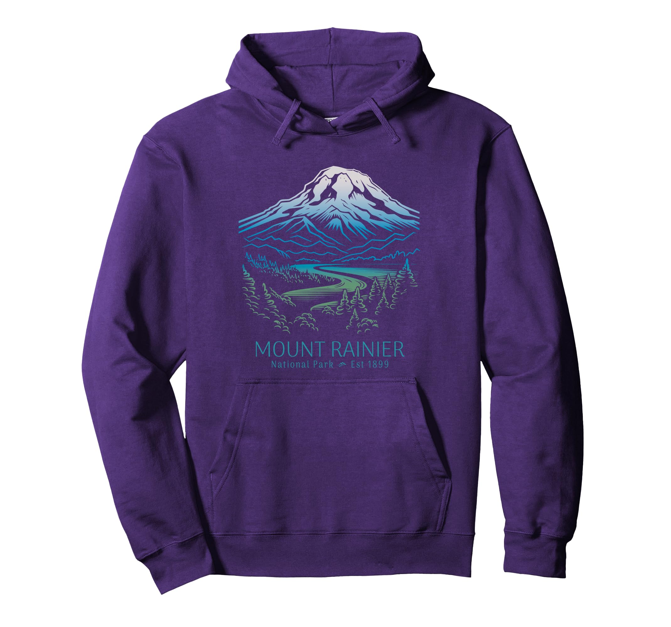 Mt Rainier National Park Hiking Camping Hoodie - Trendy Graphic Men Women - T-Shirt, Sweatshirt, Hoodie