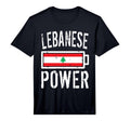 Lebanon Flag Lebanese Power Battery Proud T-Shirt - Graphic Print Unisex - T-Shirt, Sweatshirt, Hoodie