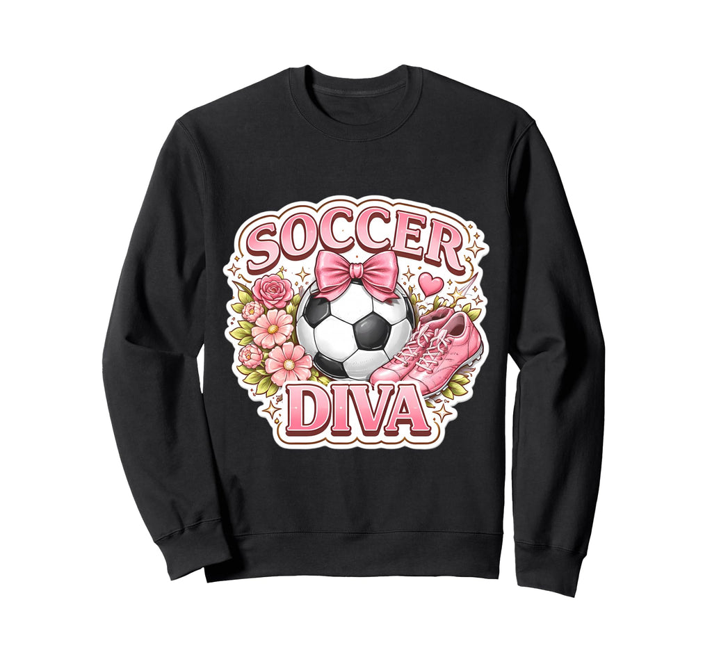 Soccer Diva Player Lover Coach Fan Sweatshirt - Minimalist Print Men Women - T-Shirt, Sweatshirt, Hoodie