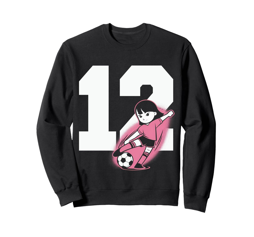 12 Soccer Birthday Gift Soccer Sweatshirt - Aesthetic Graphic Men Women - T-Shirt, Sweatshirt, Hoodie