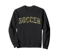 Camo Soccer Camourflage Varsity Text Sweatshirt - Minimalist Print Unisex - T-Shirt, Sweatshirt, Hoodie