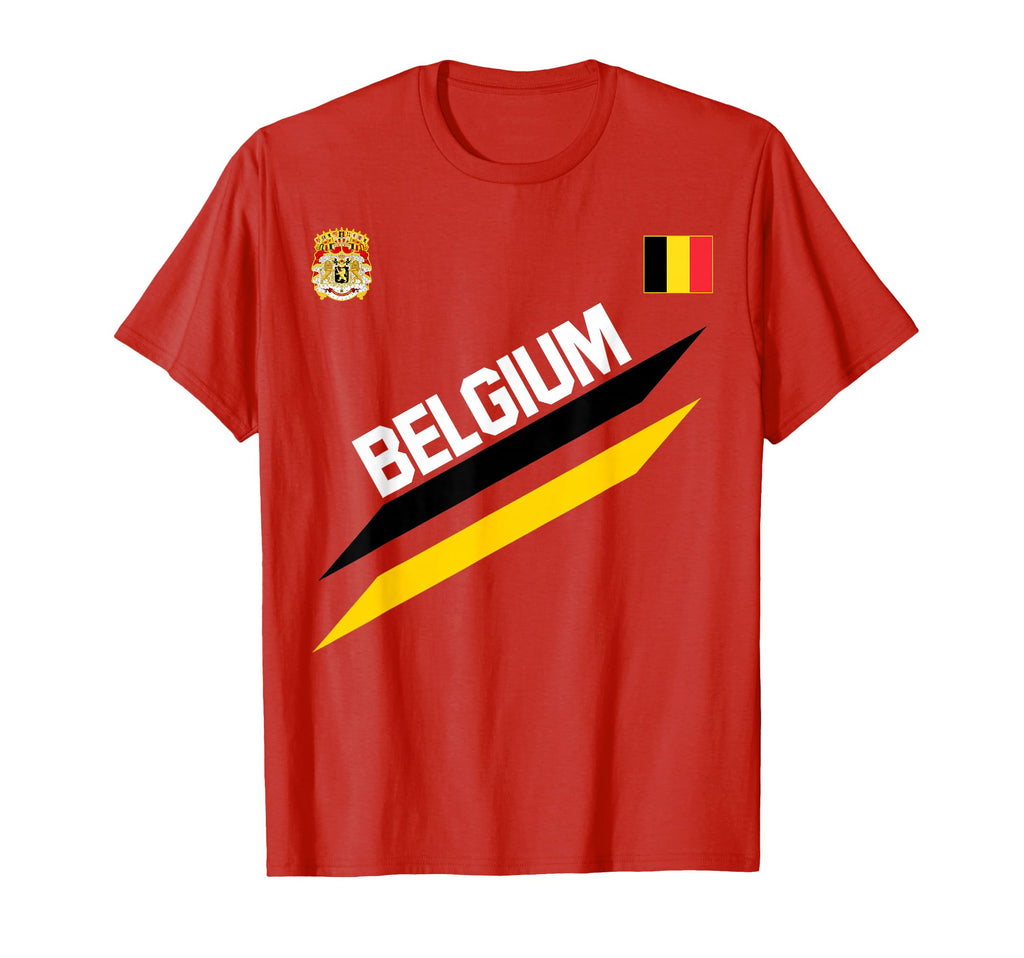 Belgian Football Soccer Ball Travel T-Shirt - Novelty Apparel for Adults - T-Shirt, Sweatshirt, Hoodie