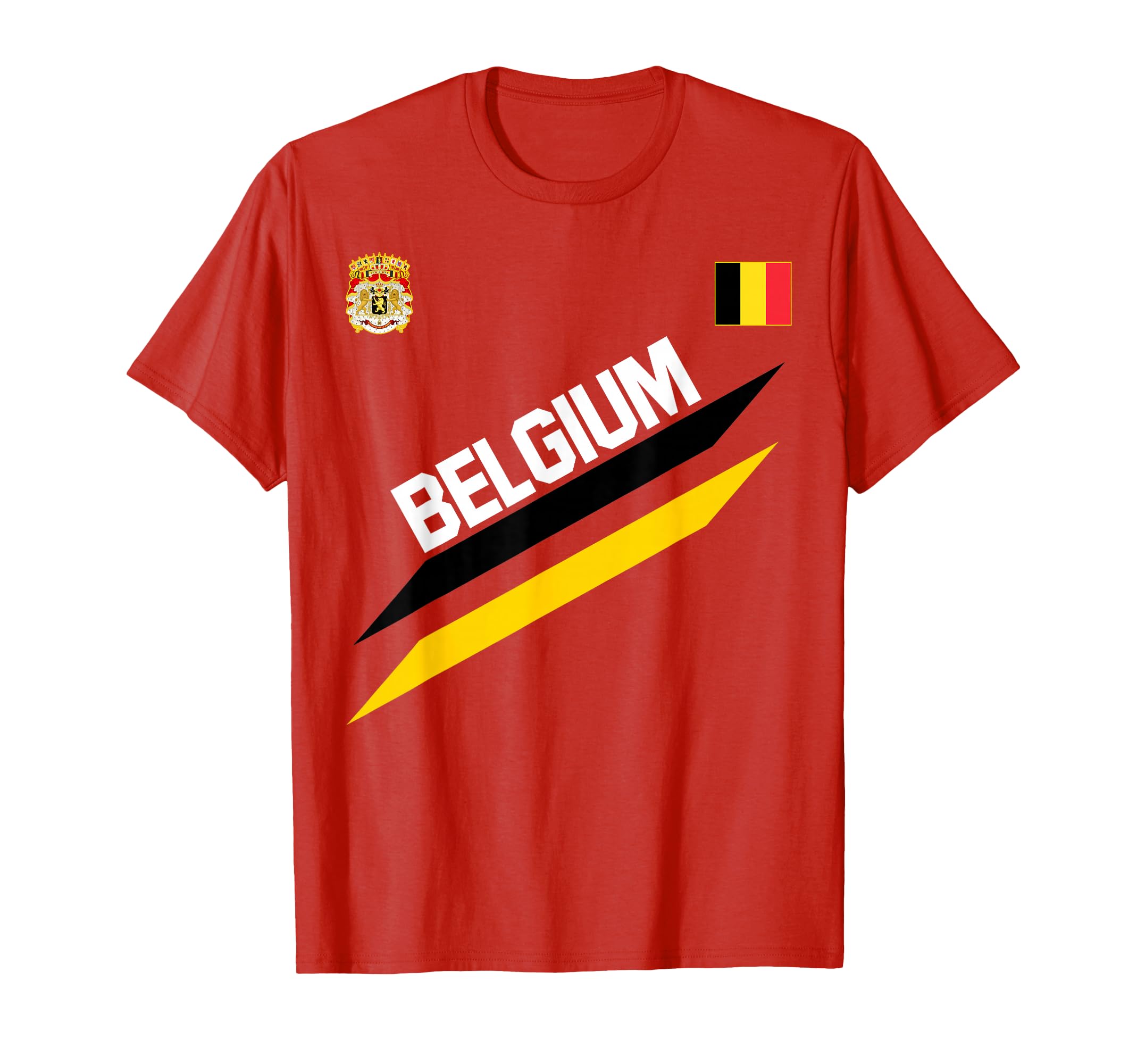 Belgian Football Soccer Ball Travel T-Shirt - Novelty Apparel for Adults - T-Shirt, Sweatshirt, Hoodie