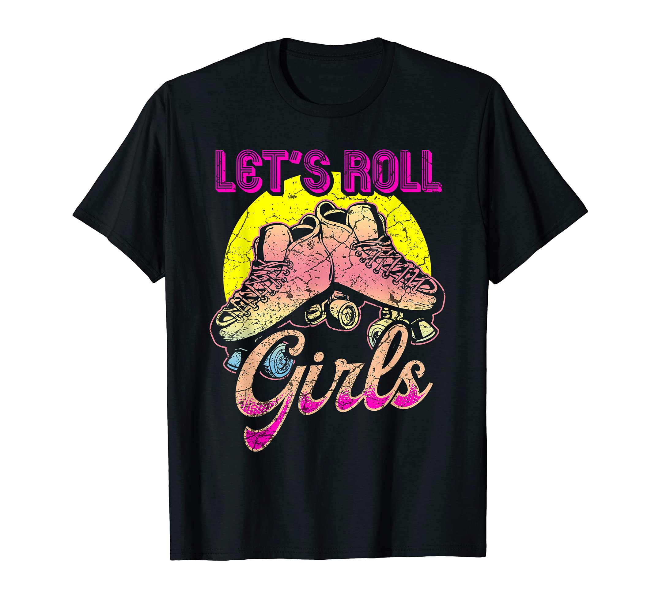 Lets Roll Who Loves Roller Skating T-Shirt - Aesthetic Graphic Unisex - T-Shirt, Sweatshirt, Hoodie