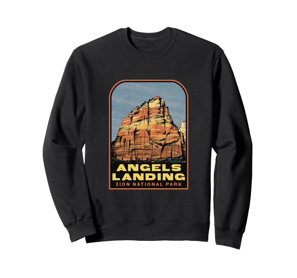 Angels Landing Zion National Park Sweatshirt - Minimalist Print Men Women - T-Shirt, Sweatshirt, Hoodie