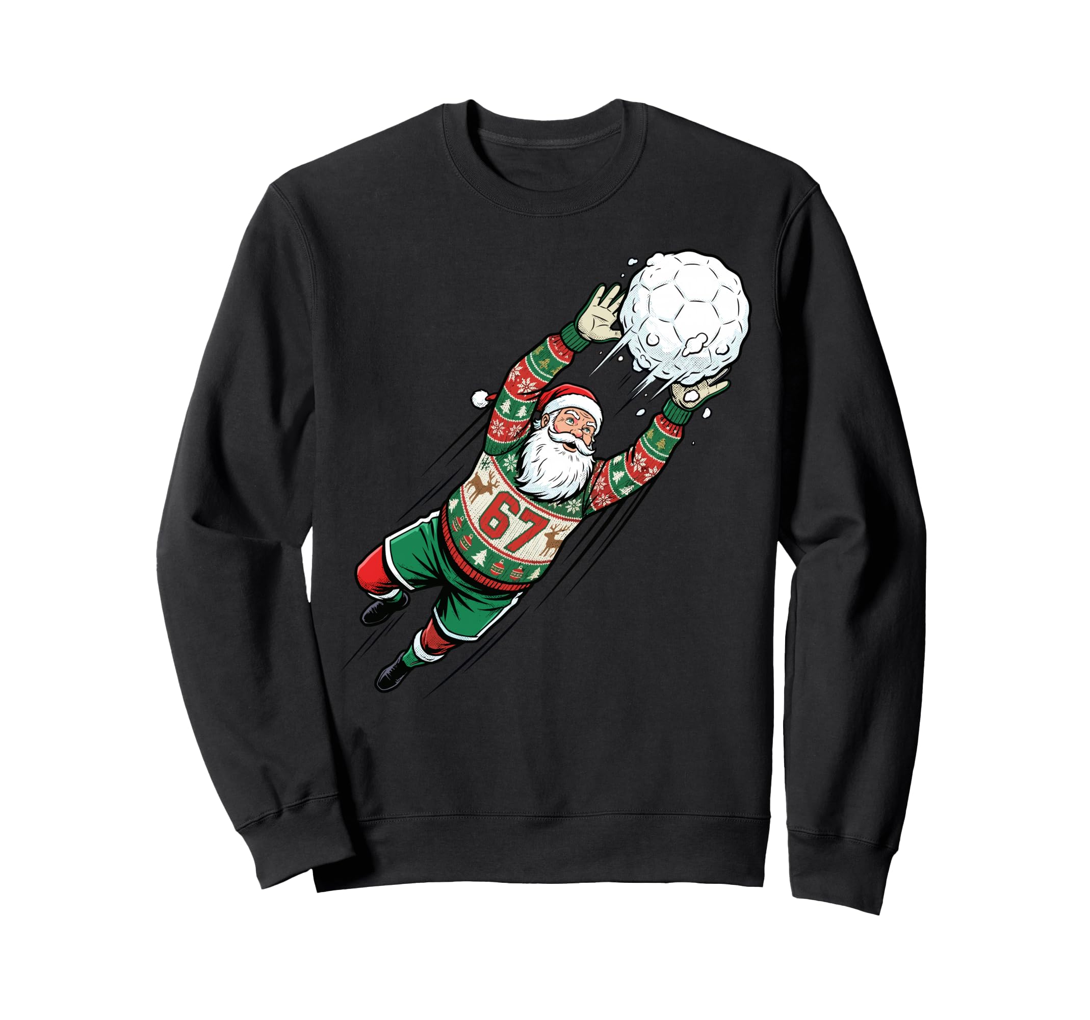 Santa 67 Soccer Goalie Ugly Sweatshirt - Aesthetic Graphic for Adults - T-Shirt, Sweatshirt, Hoodie