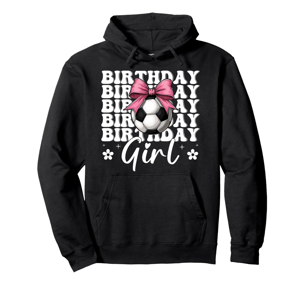 Birthday Soccer Soccer Mom Coquette Bow Hoodie - Novelty Apparel Unisex - T-Shirt, Sweatshirt, Hoodie