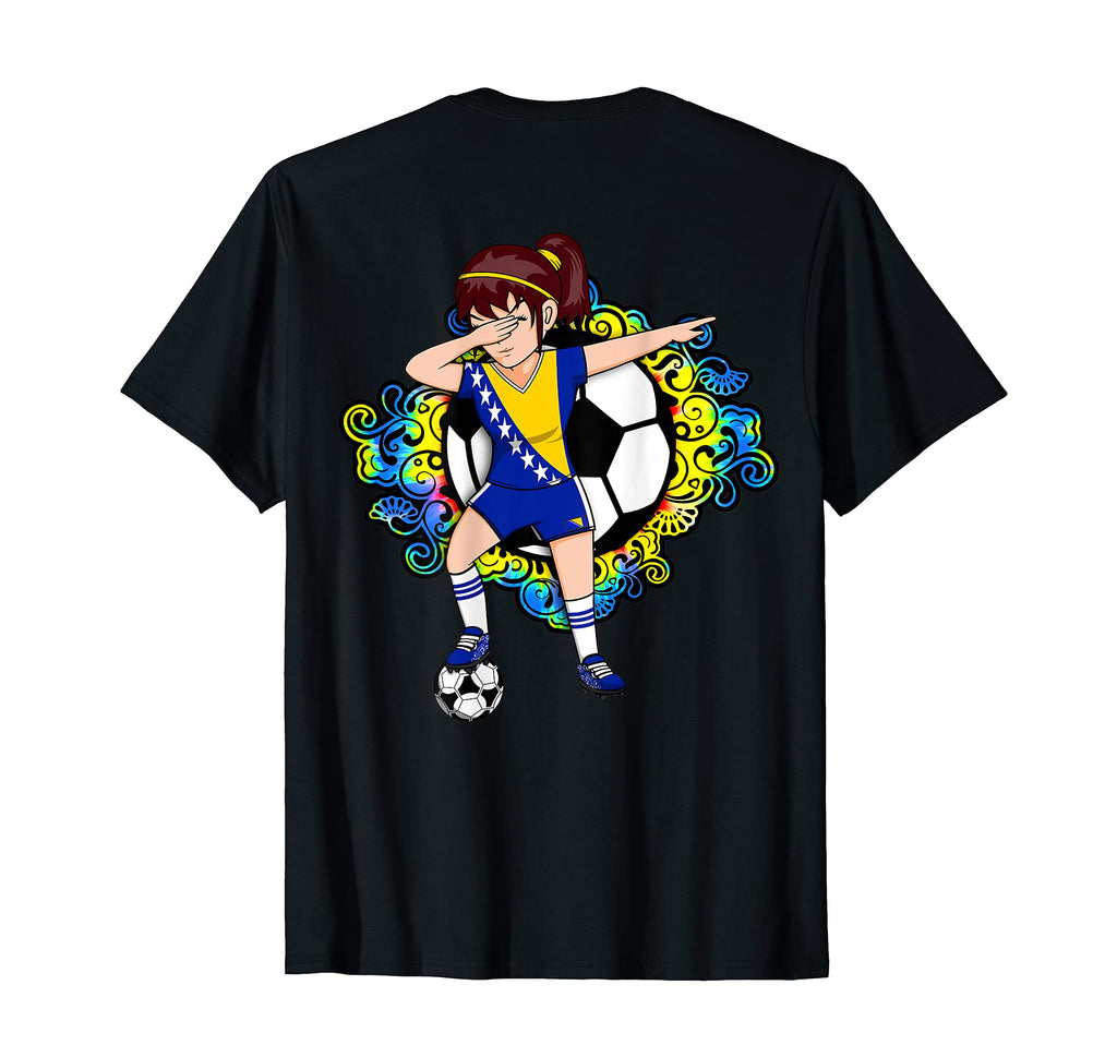 Dabbing Soccer Bosnia Herzegovina T-Shirt - Casual Everyday Wear Unisex - T-Shirt, Sweatshirt, Hoodie