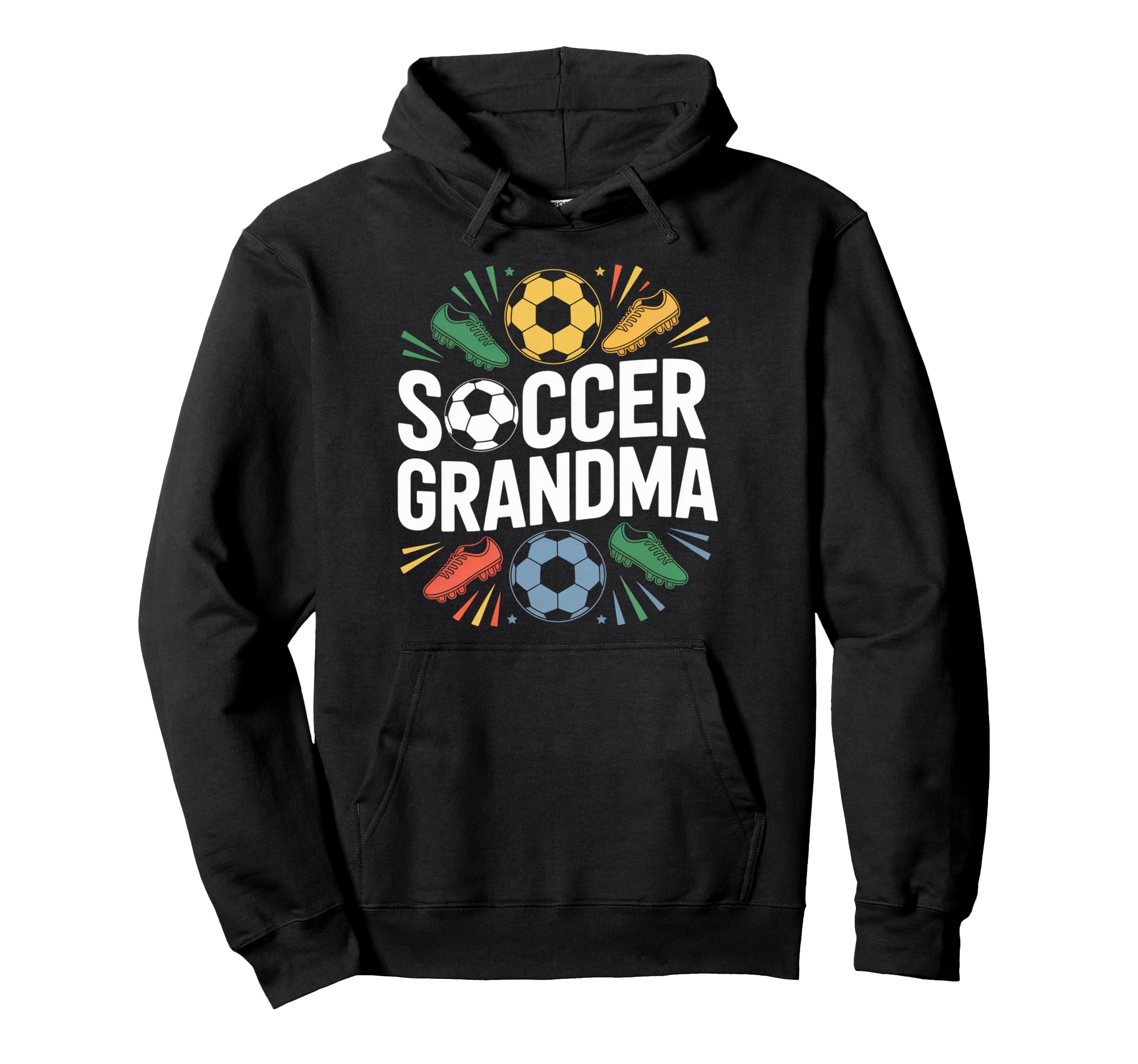 Soccer Grandma Bold Sporty Fun Hoodie - Trendy Graphic for Adults - T-Shirt, Sweatshirt, Hoodie