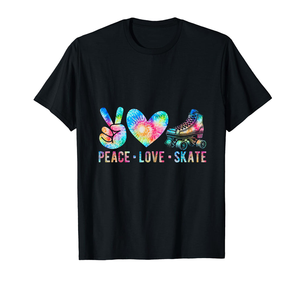 Peace Love Skate Roller Skating Peace T-Shirt - Trendy Graphic Men Women - T-Shirt, Sweatshirt, Hoodie