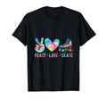Peace Love Skate Roller Skating Peace T-Shirt - Trendy Graphic Men Women - T-Shirt, Sweatshirt, Hoodie