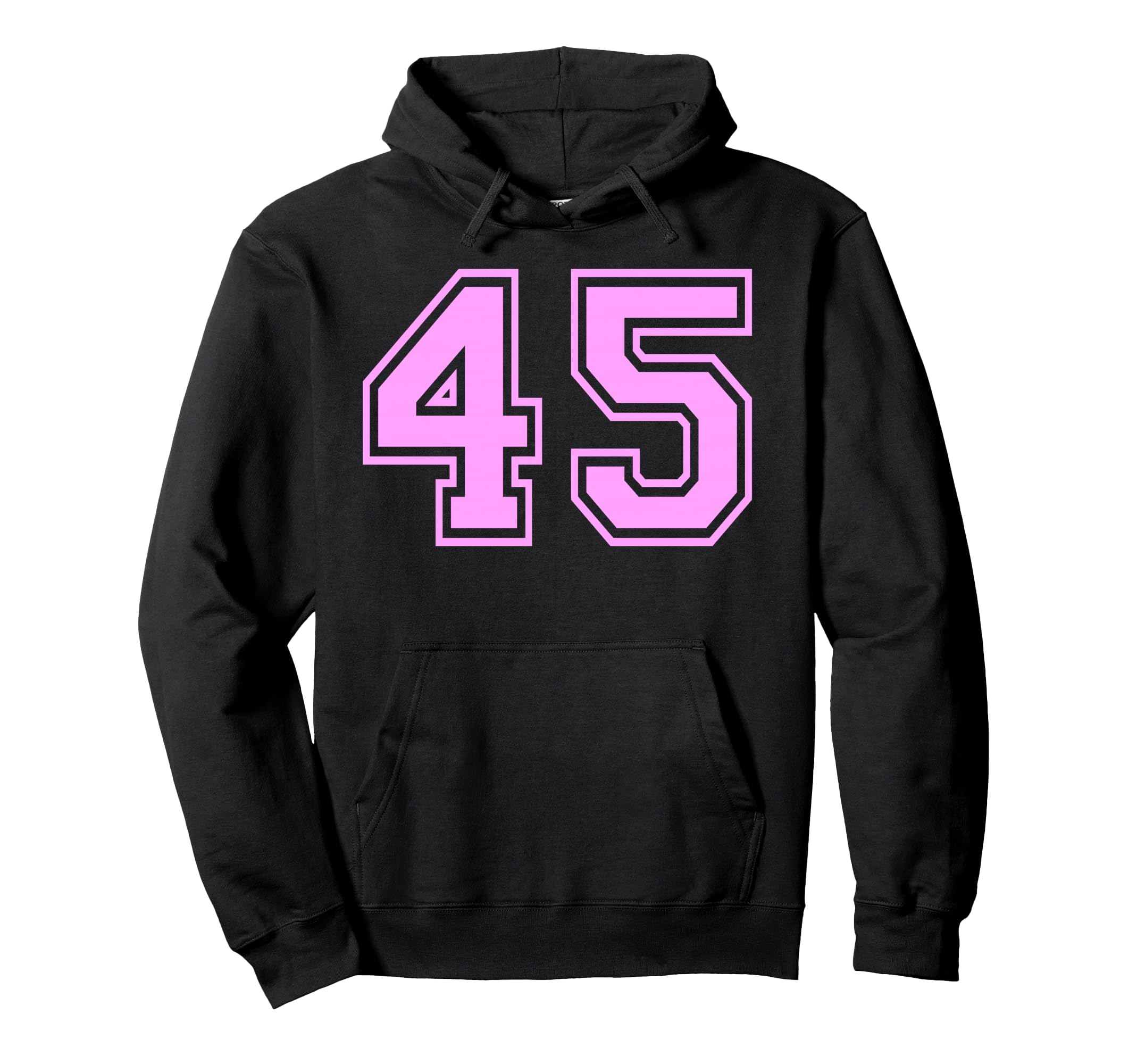 45 Number Forty Five Sports Varsity Hoodie - Aesthetic Graphic Men Women - T-Shirt, Sweatshirt, Hoodie
