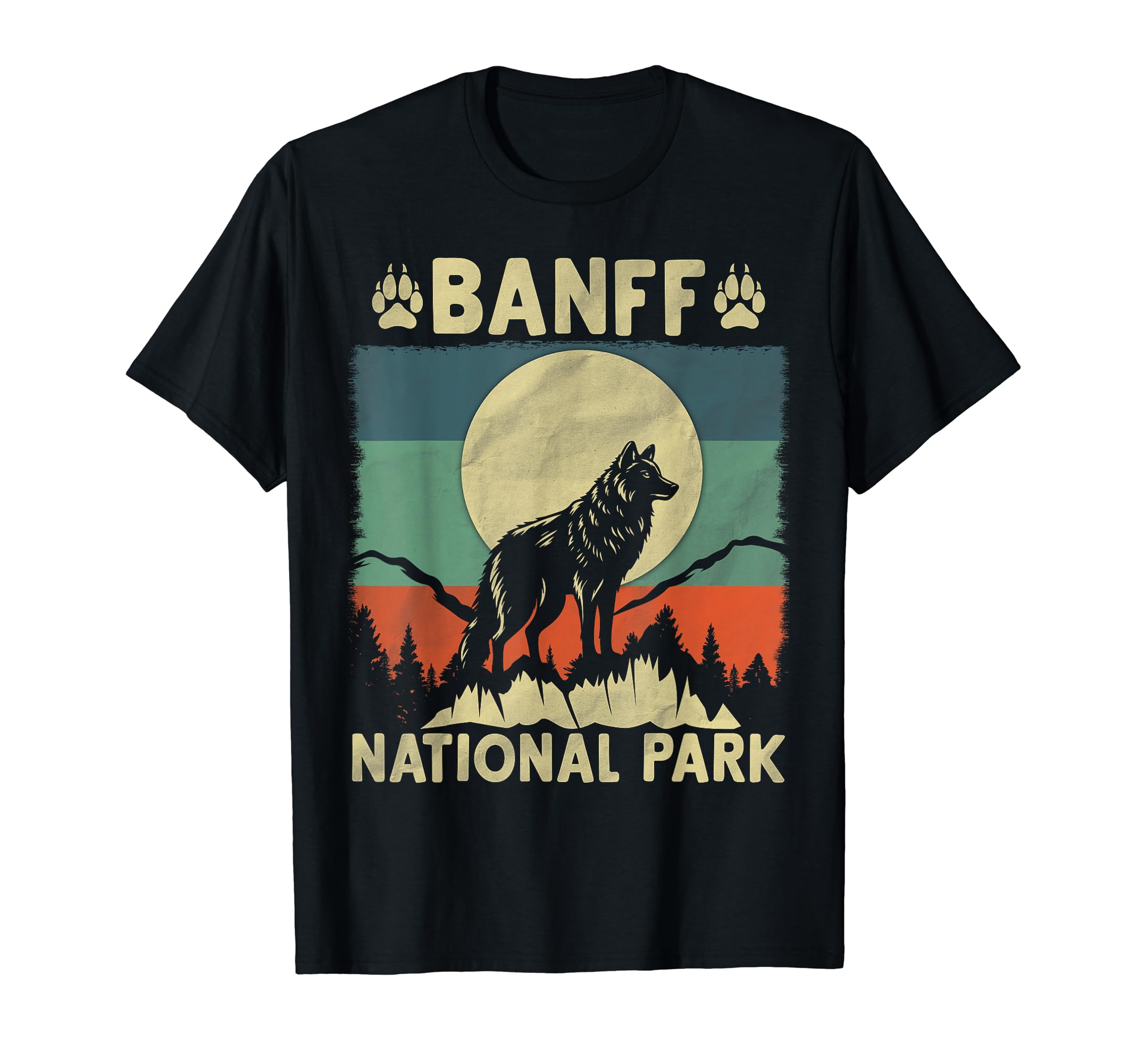 Wolf Banff National Park T-Shirt - Fun Novelty Design Unisex - T-Shirt, Sweatshirt, Hoodie