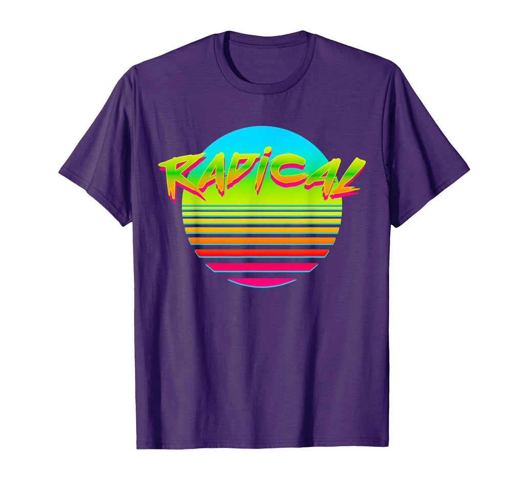 Radical Hot Sun 80S 90S Outrun T-Shirt - Custom Art Print Unisex - T-Shirt, Sweatshirt, Hoodie