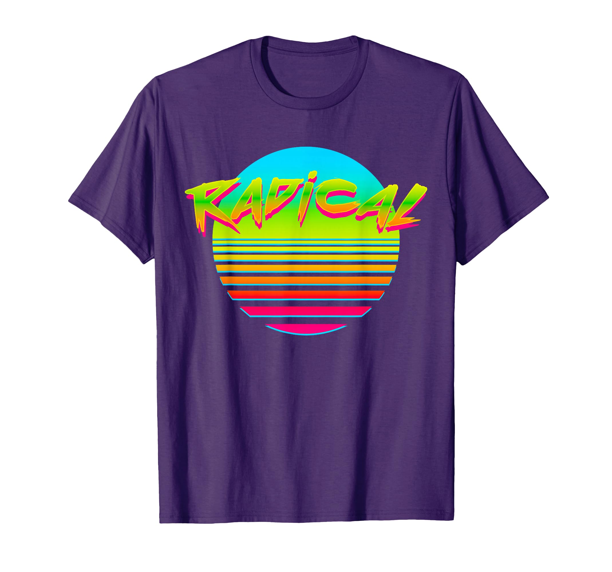 Radical Hot Sun 80S 90S Outrun T-Shirt - Custom Art Print Unisex - T-Shirt, Sweatshirt, Hoodie