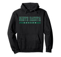 North Dakota Soccer Green Text Hoodie - Fun Novelty Design Men Women - T-Shirt, Sweatshirt, Hoodie